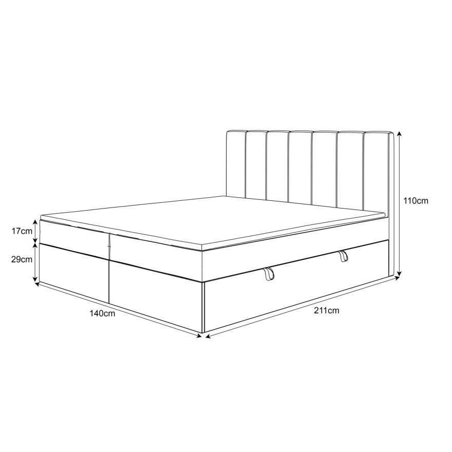 Łóżko kontynentalne NADINE