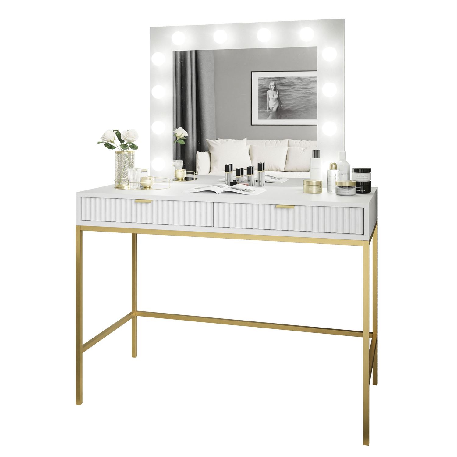 Toaletka z lustrem CORTADO GOLD T104