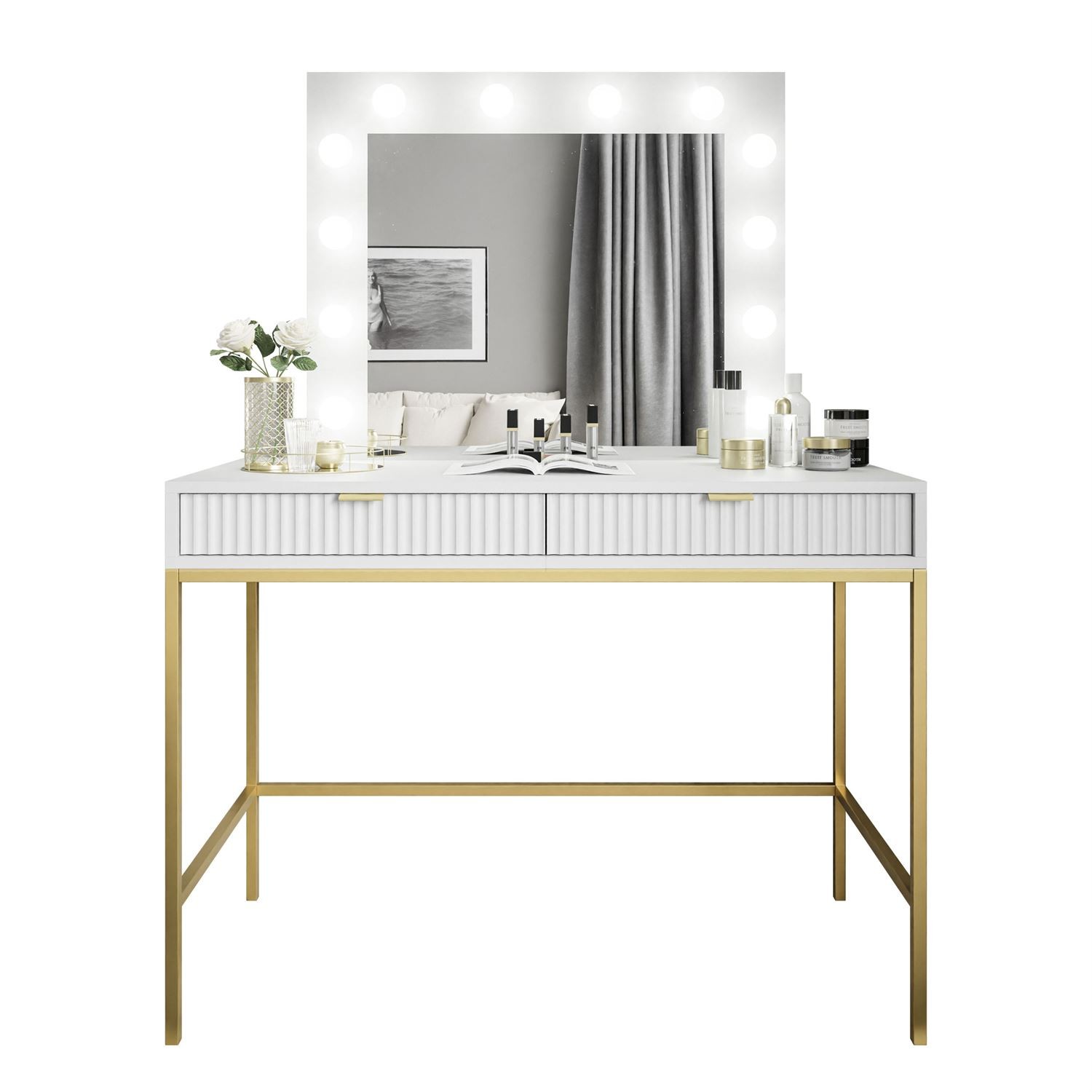 Toaletka z lustrem CORTADO GOLD T104