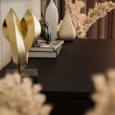 Konsola BLANCO GOLD II na złotym stelażu Konsola BLANCO GOLD II na złotym stelażu