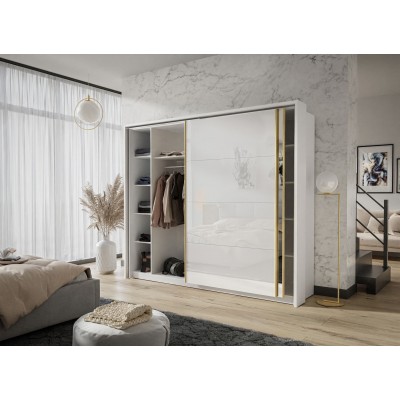 Szafa przesuwna AURA PLUS biały połysk z nadstawką Szafa przesuwna AURA PLUS biały połysk z nadstawką