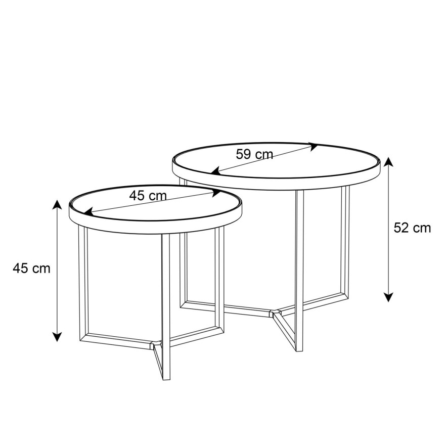 Ława 2w1 SELLYE marmur/złoty Ława 2w1 SELLYE marmur/złoty