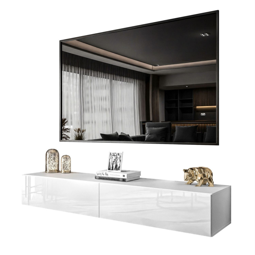 Szafka RTV COLETTE 175 cm biały połysk