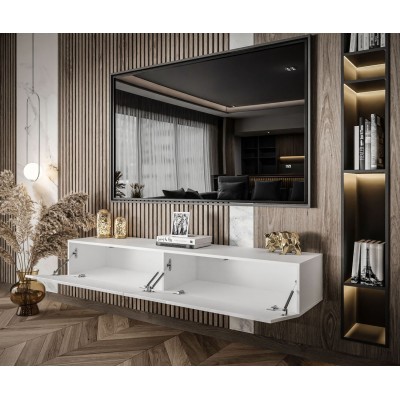 Szafka RTV COLETTE 175 cm biały połysk