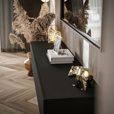 Szafka RTV COLETTE 175 cm czarny mat