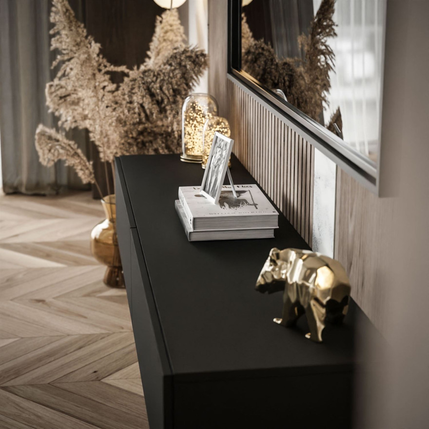 Szafka RTV COLETTE 175 cm czarny mat