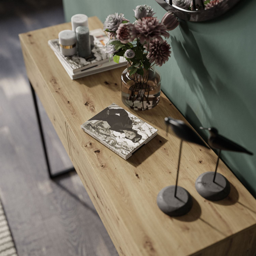 Konsola ARCADE z szufladami dąb artisan