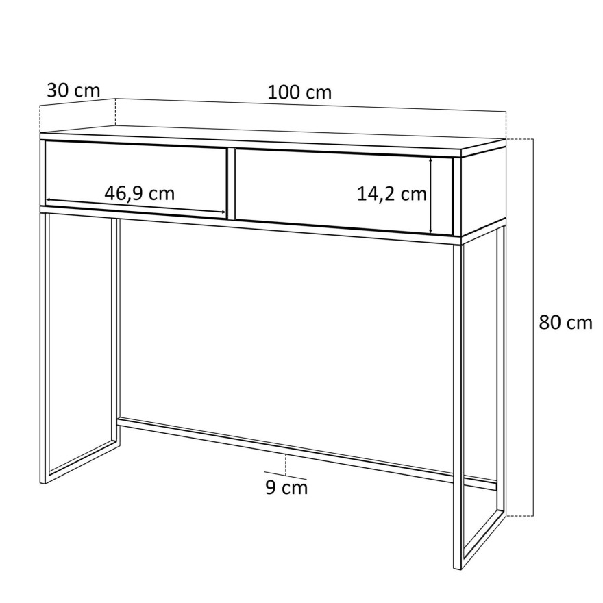 Konsola ARCADE z szufladami dąb artisan