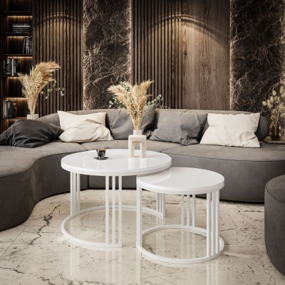 Okrągły stolik kawowy 2w1 LORI  Okrągły stolik kawowy 2w1 LORI