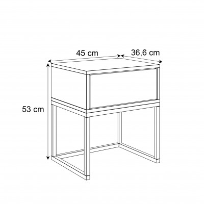 Stolik nocny BLANCO LOFT