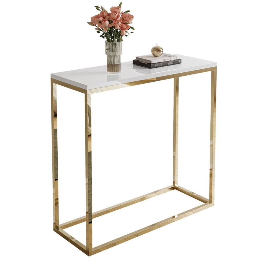 Konsola MODERN ZŁOTY CHROM 80/100 cm Konsola MODERN ZŁOTY CHROM 80/100 cm
