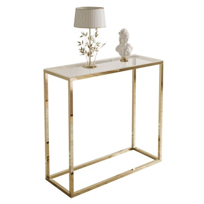 Konsola MODERN GLASS II ZŁOTY CHROM 80/100 cm Konsola MODERN GLASS II ZŁOTY CHROM 80/100 cm