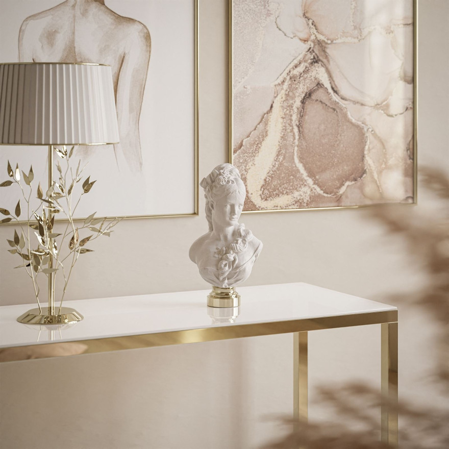 Konsola MODERN GLASS ZŁOTY CHROM 80/100 cm