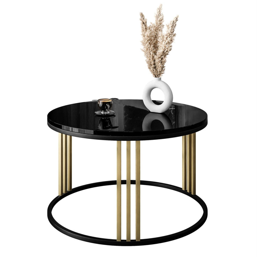 Okrągły stolik kawowy LORI MIX wysoki połysk