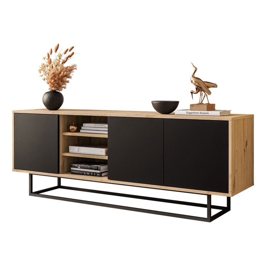 Szafka RTV SANAYI II z półkami dąb artisan