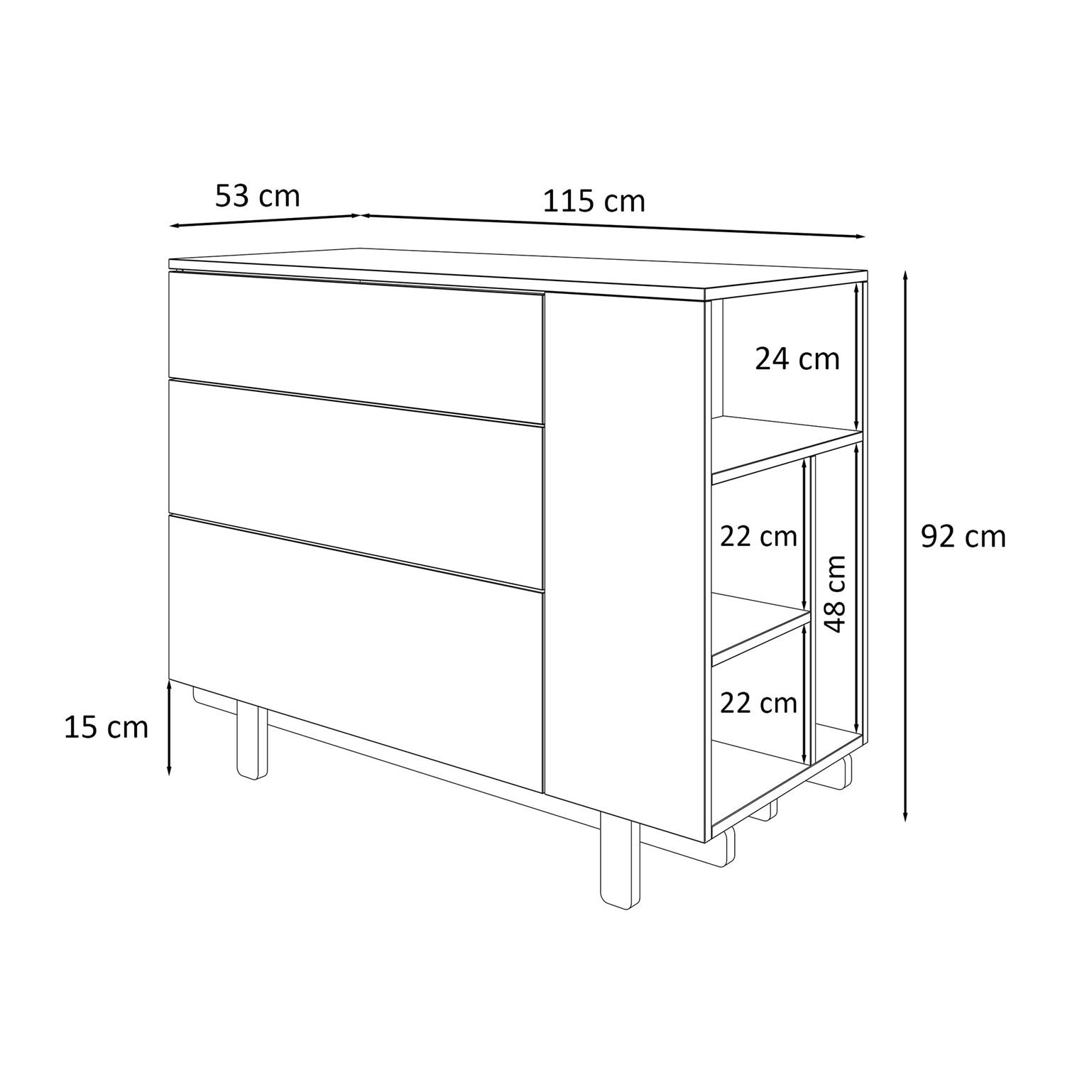 Komoda z szufladami BASIC