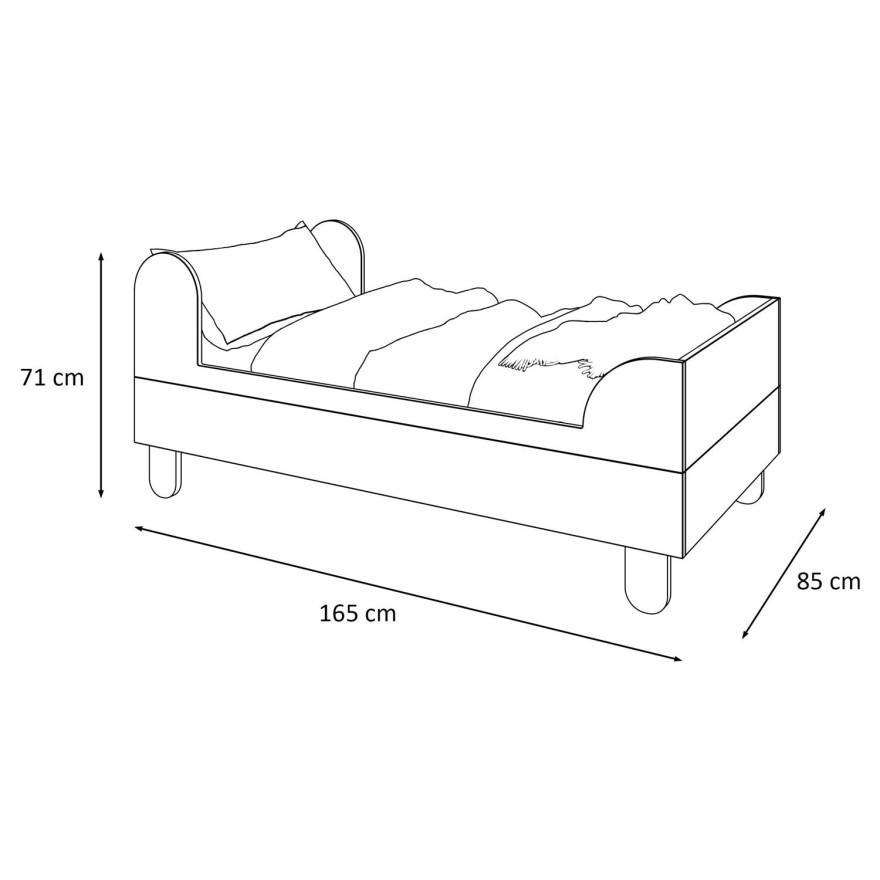 Łóżko dziecięce BASIC z materacem