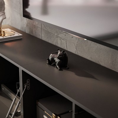 Szafka RTV COLGANTE 200 czarny wysoki połysk Szafka RTV COLGANTE 200 czarny wysoki połysk