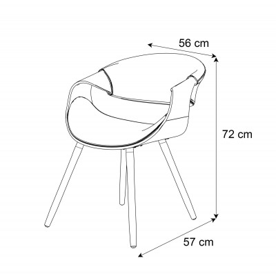 Krzesło tapicerowane MADERA BLANCO