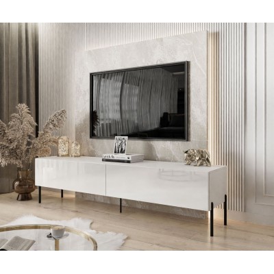 Szafka RTV COLETTE II 175 cm biały połysk