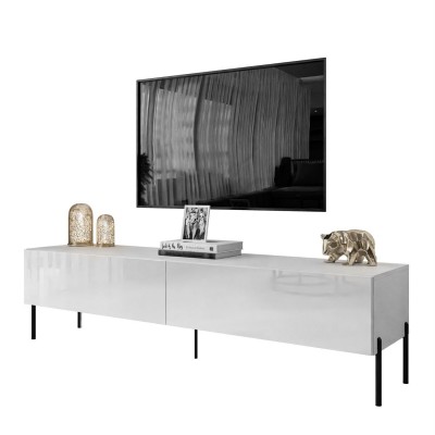 Szafka RTV COLETTE II 175 cm biały połysk