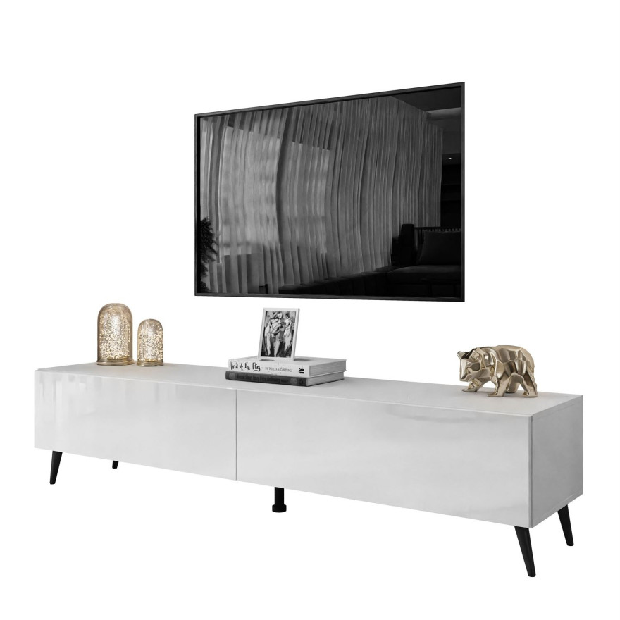 Szafka RTV COLETTE II 175 cm biały połysk Szafka RTV COLETTE II 175 cm biały połysk