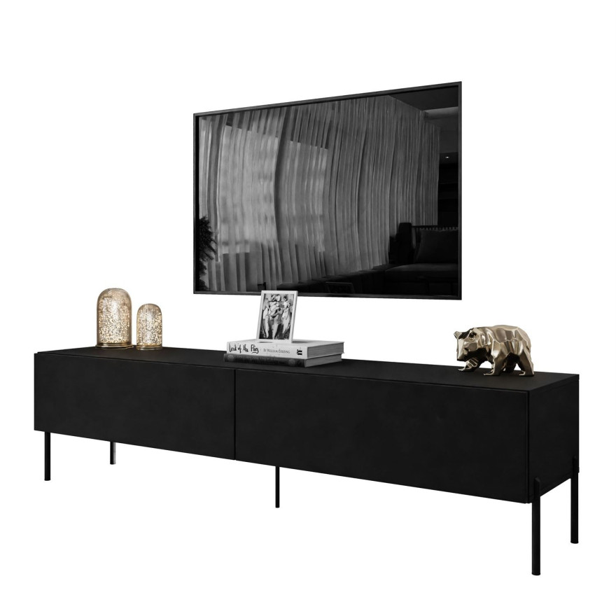 Szafka RTV COLETTE II 175 cm czarny mat Szafka RTV COLETTE II 175 cm czarny mat
