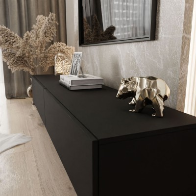 Szafka RTV COLETTE III 175 cm czarny mat Szafka RTV COLETTE III 175 cm czarny mat