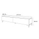 Szafka RTV COLETTE IV 175 cm czarny mat