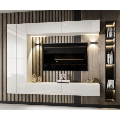 Meblościanka COLETTE III biały połysk