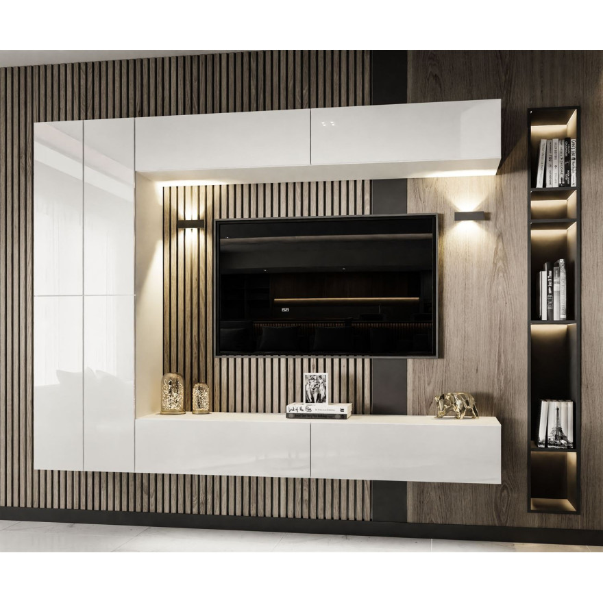 Meblościanka COLETTE III biały połysk