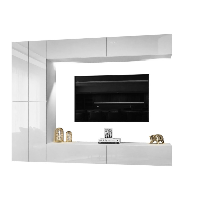 Meblościanka COLETTE III biały połysk