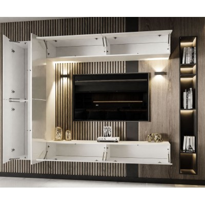 Meblościanka COLETTE III biały połysk