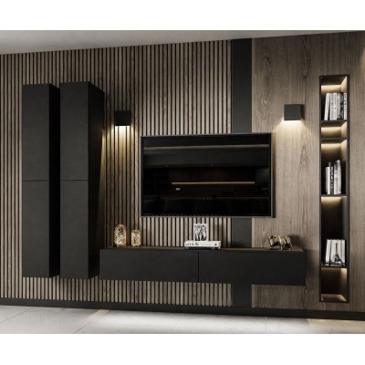 Meblościanka COLETTE II czarny mat Meblościanka COLETTE II czarny mat