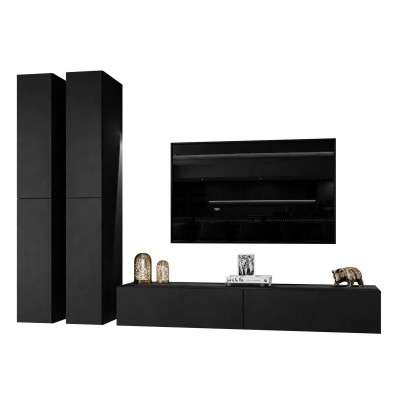 Meblościanka COLETTE II czarny mat Meblościanka COLETTE II czarny mat