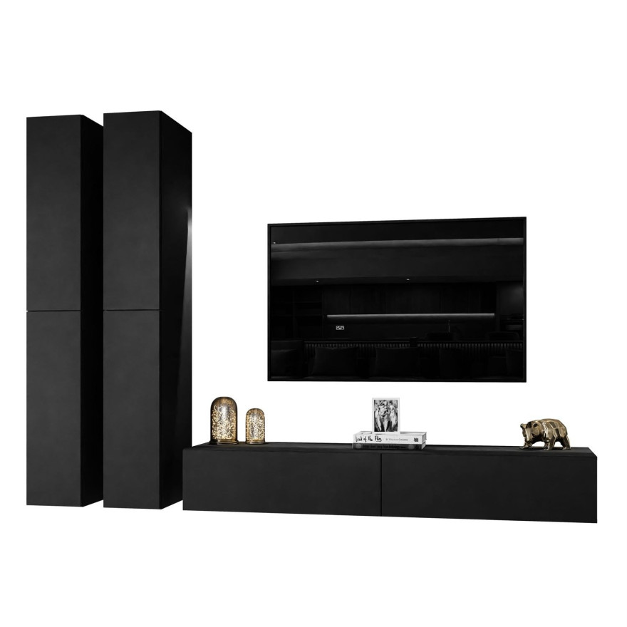 Meblościanka COLETTE II czarny mat Meblościanka COLETTE II czarny mat