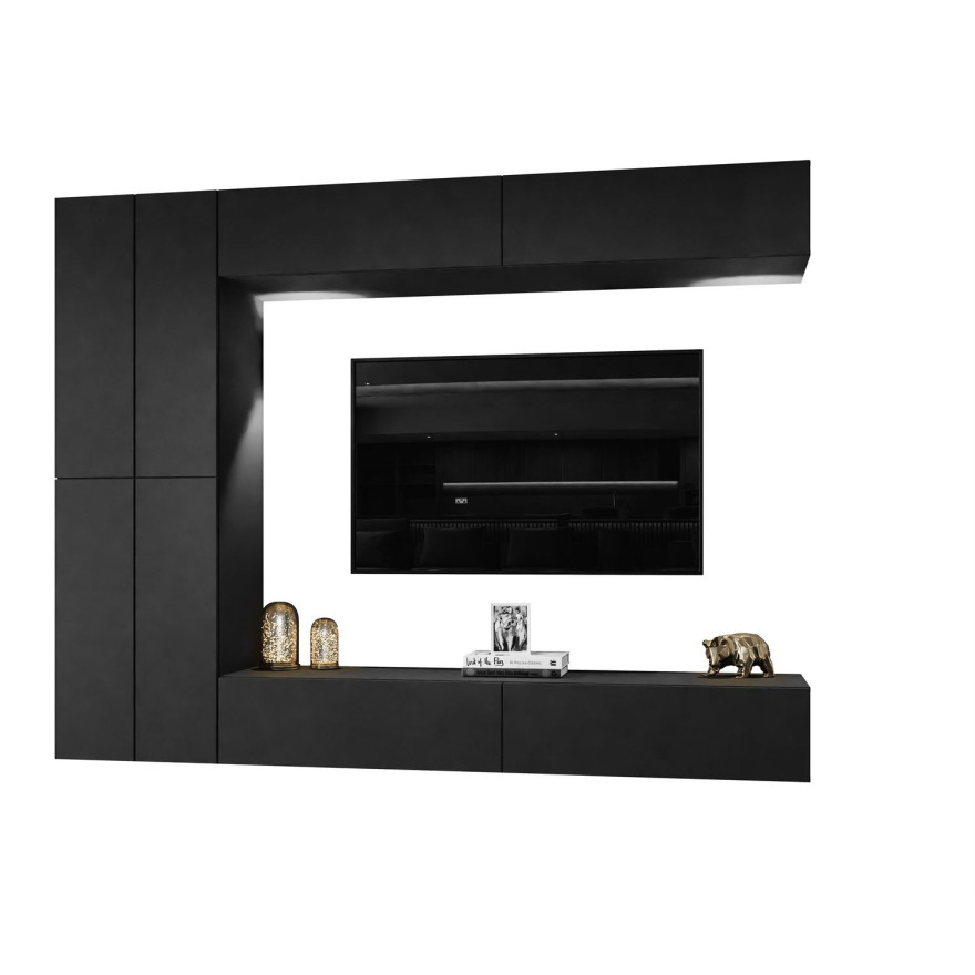 Meblościanka COLETTE III czarny mat