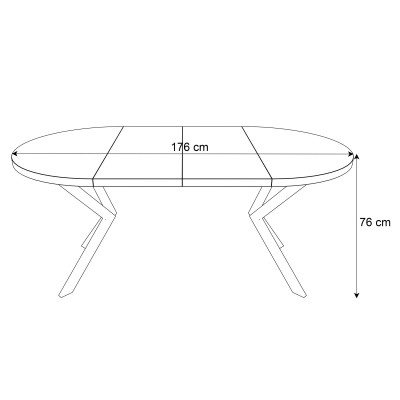 Stół okrągły EVERTON GOLD rozkładany Stół okrągły EVERTON GOLD rozkładany