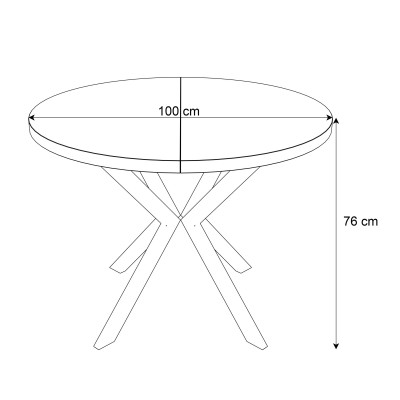 Stół okrągły EVERTON GOLD rozkładany Stół okrągły EVERTON GOLD rozkładany