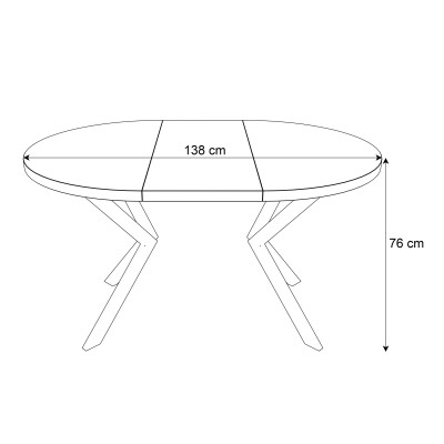 Stół okrągły EVERTON GOLD rozkładany Stół okrągły EVERTON GOLD rozkładany