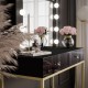 Toaletka kosmetyczna BLANCO GOLD z lustrem i oświetleniem