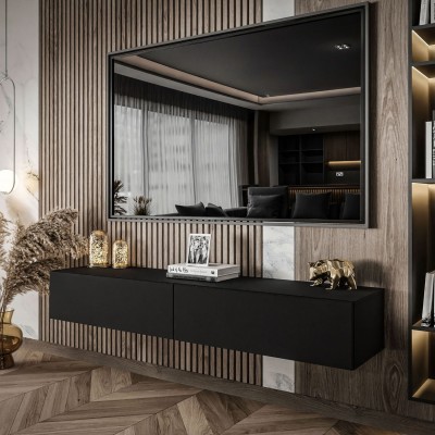 Szafka RTV COLETTE 175 cm czarny mat