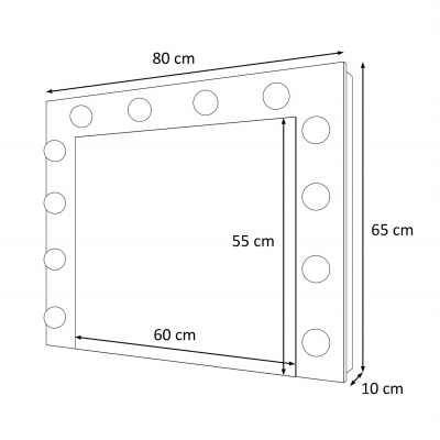 Lustro z oświetleniem ESCADO