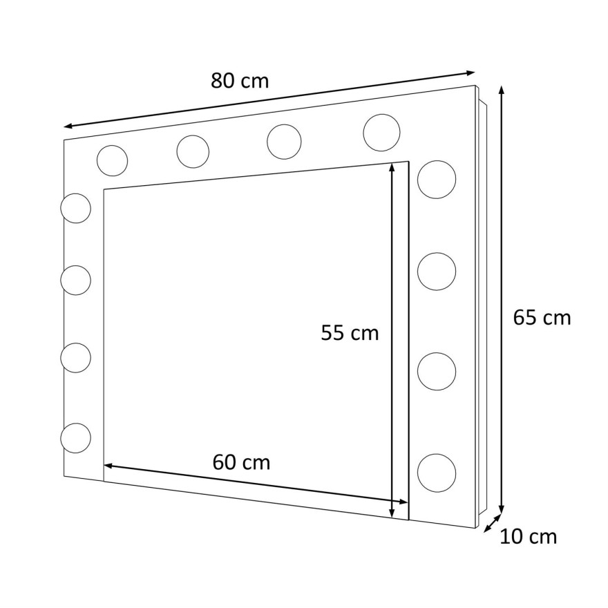 Lustro z oświetleniem ESCADO
