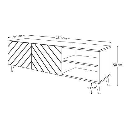 Szafka RTV VIRGINIA biały połysk