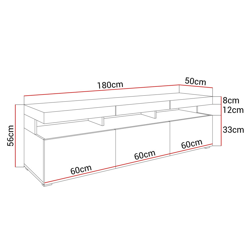 Szafka pod telewizor W9.314 VANCOUVER dąb artisan Szafka pod telewizor W9.314 VANCOUVER dąb artisan