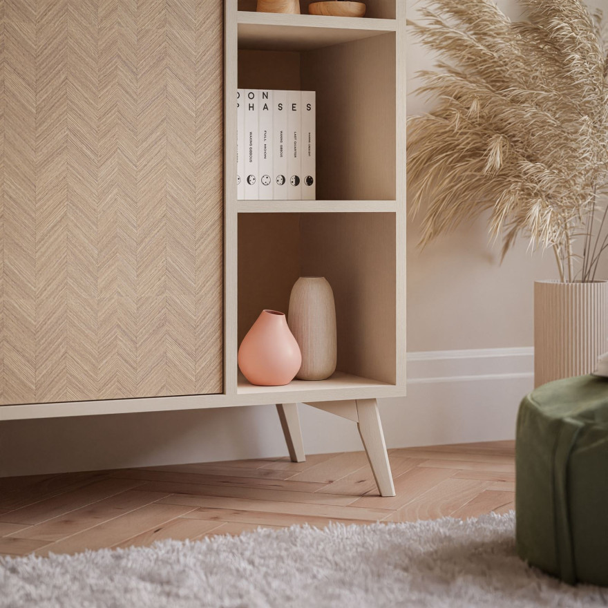 Zestaw mebli do salonu ALOE jodełka scandi  Zestaw mebli do salonu ALOE jodełka scandi