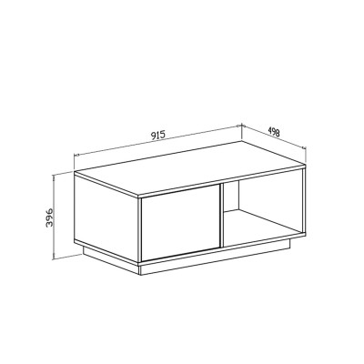 Ława MARBLE grafit czarny marmur