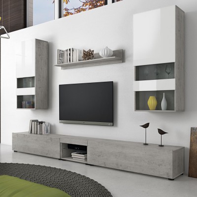 Meblościanka NEVERLAND biały połysk