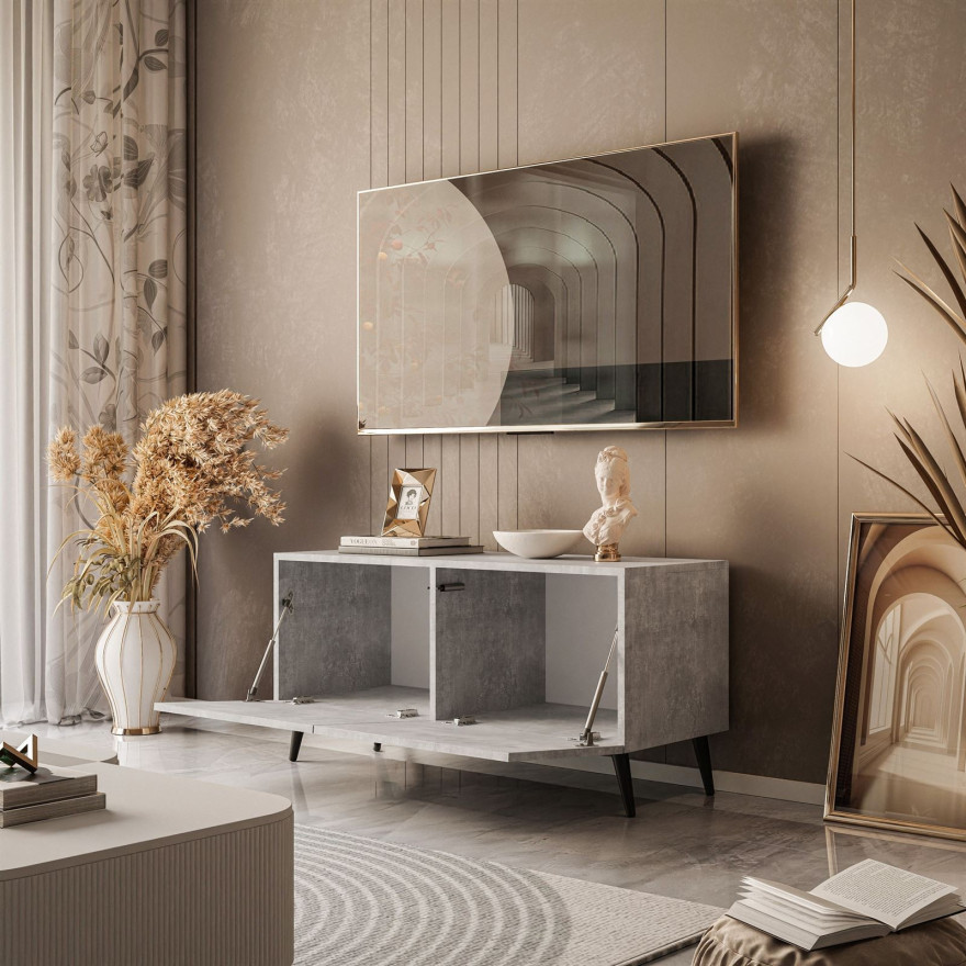 Szafka RTV COLGANTE BETON 100 cm na nóżkach